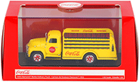 Show product details for Motor City Coca-Cola - Diamond T Bottle Delivery Truck (1955, 1/50 scale diecast model car, Yellow) 450055