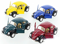 Show product details for Kinsmart - Volkswagen Classic Beetle Duo Tone Hard Top (1967, 1/32 scale diecast model car, Asstd.) 5057DE
