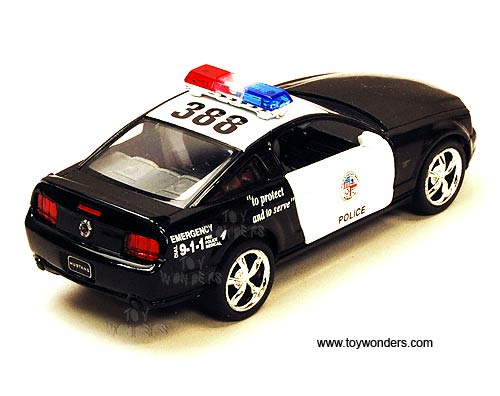 Kinsmart - Ford Mustang GT Police (2006, 1/38 scale diecast model car, Black/ White) 5091DP