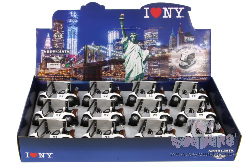 Showcasts Collectibles - I Love New York Golf Cart (4.5" diecast model car, White) 5105D-ILNY