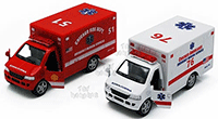Kinsmart - Chicago Rescue Team Ambulances (5" diecast model car, Asstd.) 5259DCG