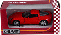 Show product details for Kinsmart - Chevy Corvette Z06 Hard Top (2007, 1/36 scale diecast model car, Red) 5320WR
