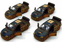 Show product details for Kinsmart - Subaru Impreza WRC (Muddy) Hard Top #7 (2007, 1/36 scale diecast model car, Blue.) 5328DY