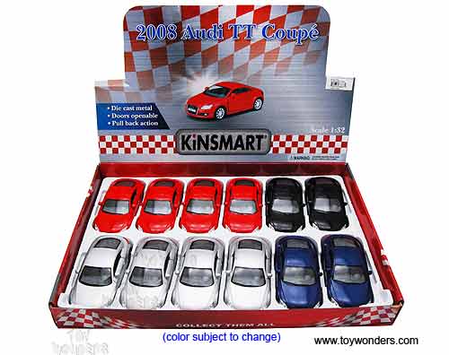 New Kinsmart Diecast Car  5" 2008 AUDI TT COUPE CHOOSE A COLOR 