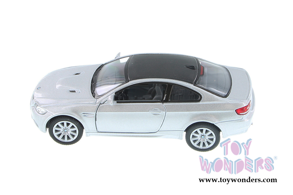 KINSMART 1:36 BMW M3 COUPE SILVER DIECAST MODEL CAR OPENING DOORS PULLBACK 