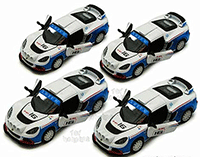 Show product details for Kinsmart - Lotus Exige R-GT Hard Top #16 (2012, 1/32 scale diecast model car, White & Blue) 5362D