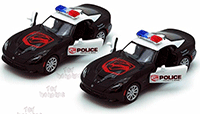 Kinsmart - Dodge SRT Viper GTS Police Hard Top (2013, 1/36 scale diecast model car, Black/ White.) 5363DP