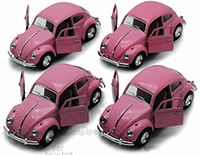 Show product details for Kinsmart - Volkswagen Classical Beetle Hard Top (1967, 1/32 scale diecast model car, Pink) 5375PK