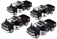 Kinsmart - Chevrolet Silverado Police Pick-up Truck (2014, 1/46 scale diecast model car, Black) 5381DP