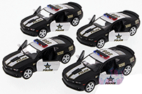 Show product details for Kinsmart - Chevrolet Camaro Police Hard Top (2014, 1/38 scale diecast model car, Black) 5383DP