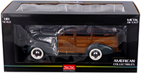 Show product details for Sun Star USA - Chevrolet® Woody Surf Wagon (1939, 1/18 scale diecast model car, Grandville Gray) 6177