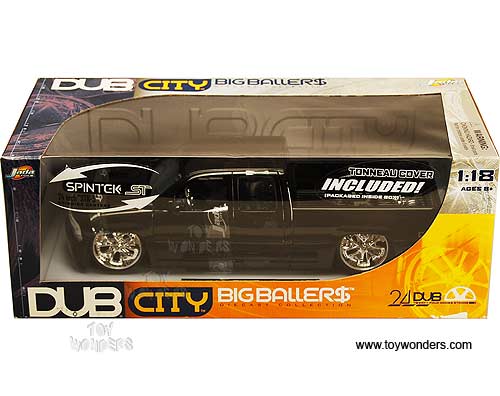 Jada Toys Dub City - Chevy Silverado Pickup (2002, 1/18 scale diecast model car, Black) 63112B5