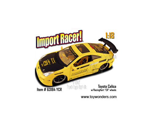 Jada Toys Import Racer! - Toyota Celica (1/18 scale diecast model car, Yellow) 63184