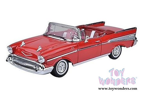 Motormax Timeless Classics - Chevy Bel Air Convertible (1957, 1/18 scale diecast model car, Red) 73175TC/R