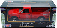 Show product details for Motormax - Chevy 454SS Pick Up Truck (1992, 1/24 scale diecast model car, Red.) 73203AC/R