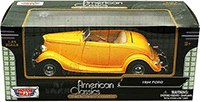 Show product details for Motormax Premium American - Ford Coupe Convertible (1934, 1/24 scale diecast model car, Yellow) 73218AC/YL