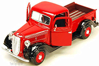 Show product details for Showcasts Collectibles - Ford Pick Up Truck (1937, 1/24 scale diecast model car, Asstd.) 73233/16DA