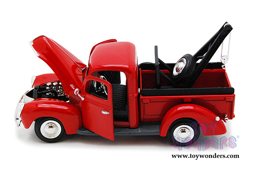 Showcasts Collectibles - Ford Pick Up Tow Truck (1940, 1/24 scale diecast model car, Red) 73234T/R