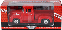 Show product details for Showcasts Collectibles - Ford F-100 Pick Up Truck (1956, 1/24 scale diecast model car, Red) 73235AC/R