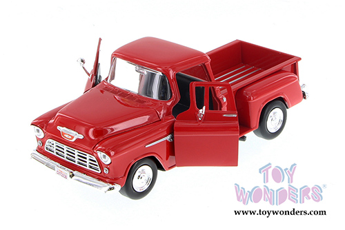 Showcasts Collectibles - Chevy 5100 Stepside Pick Up Truck (1955, 1/24 scale diecast model car, Red) 73236AC/R
