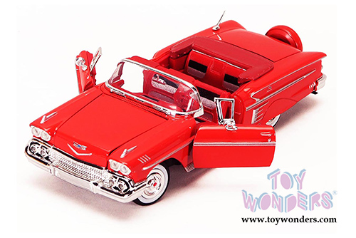 Showcasts Collectibles - Chevrolet Impala Convertible (1958, 1/24 scale diecast model car, Red) 73267AC/R