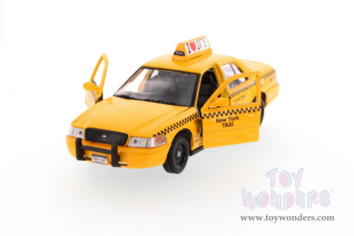Showcasts Collectibles -  I Love New York Ford Crown Victoria ILNY Taxi Cab (2010, 1/24 scale diecast model car, Yellow) 76481WILNY