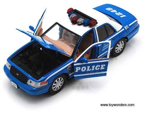 Showcasts Collectibles - Ford Crown Victoria Police Car (2010, 1/24 scale diecast model car, Blue) 76482DBU