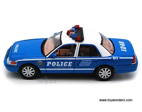 Showcasts Collectibles - Ford Crown Victoria Police Car (2010, 1/24 scale diecast model car, Blue) 76482DBU