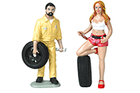 Motorhead Miniatures - Tire Brigade Andy and Gary 2 piece Figurine Set (1/18 scale) 767