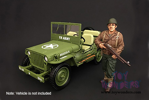 American Diorama Figurine - WWII US ARMY Soldier II (1/18 scale, Brown with Green) 77411