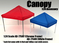 Show product details for American Diorama Accesories - Canopy Set  (1/24 scale, White) 77589