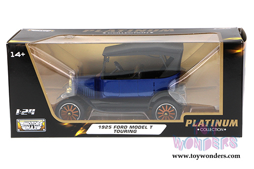 Motormax Platinum Collection - Ford Model T Touring Soft Top (1925, 1/24 scale diecast model car, Blue) 79319PTM