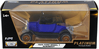 Show product details for Motormax Platinum Collection - Ford Model T Runabout Convertible (1925, 1/24 scale diecast model car, Blue) 79327PTM