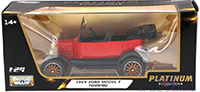 Show product details for Motormax Platinum Collection - Ford Model T Touring Convertible (1925, 1/24 scale diecast model car, Red) 79328PTM