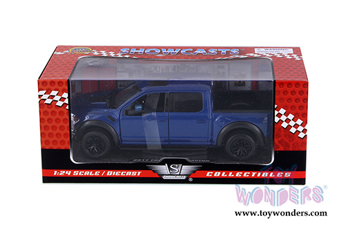 Showcasts Collectibles - Ford F-150 Raptor Pickup (2017, 1/27 scale diecast model car, Blue) 79344BU