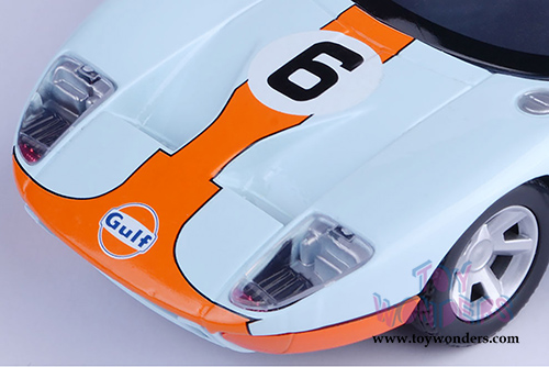 Motormax - Ford GT Concept #6 Gulf Oil (1/24 scale diecast model car, Light Blue/Orange) 79641