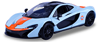 Show product details for Motormax - McLaren P1™ Gulf Oil (1/24 scale diecast model car, Light Blue/Orange) 79642/16D