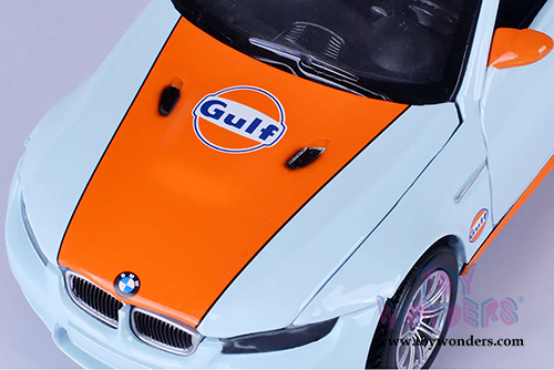 Motormax - BMW M3 Coupe Gulf Oil (1/24 scale diecast model car, Light Blue/Orange) 79644