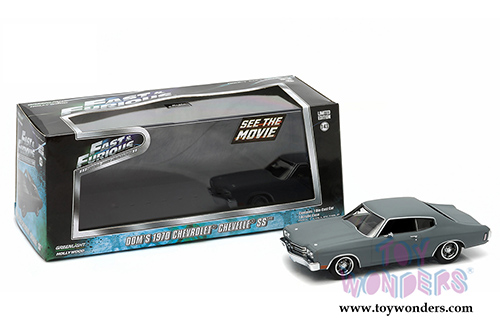 Greenlight Fast & Furious - Dom's Chevrolet Chevelle SS Hard Top (1970, 1/43 scale diecast model car, Grey) 86227