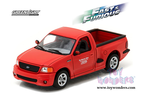 Greenlight Fast & Furious - Brian's Ford F-150 SVT Lightning Pickup Truck "The Fast and Furious 6" Movie (1999, 1/43 scale diecast model car, Red) 86235