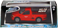 Show product details for Greenlight Fast & Furious - Brian's Ford F-150 SVT Lightning Pickup Truck "The Fast and Furious 6" Movie (1999, 1/43 scale diecast model car, Red) 86235