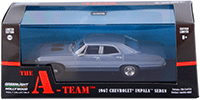 Show product details for Greenlight Hollywood - The A-Team™ Chevrolet® Impala™ Sedan Hard Top (1967, 1/43 scale diecast model car, Steel Blue) 86527