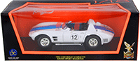 Lucky Road Signature - Chevy Corvette Grand Sport convertible #12 (1964, 1/18 scale diecast model car, White w/Blue) 92698W/12