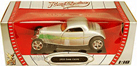 Yatming - Ford Coupe Hard Top (1933, 1/18 scale diecast model car, Silver w/ Flames) 92839SV/12