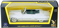 Show product details for Lucky Road Signature - Cadillac Coupe de Ville Convertible (1949, 1/43 scale diecast model car, White) 94223W