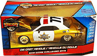 Show product details for Jada Toys Heat - Dodge Challenger SRT8 Sheriff #77 (2008, 1/24 scale diecast model car, Gold) 96460