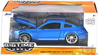 Show product details for Jada Toys Bigtime Muscle - Ford Shelby GT-500KR Hard Top (2008, 1/24 scale diecast model car,  Asstd.) 96729XW