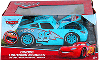 Jada Toys - Disney Pixar CARS | DINOCO Lightning McQueen (1/24 diecast model toy, Turquoise) 98100
