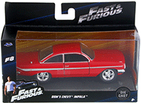 Show product details for Jada Toys Fast & Furious - Dom's Chevy Impala F8 "The Fate of the Furious" Movie (1/32 scale diecast model car, Red) 98304