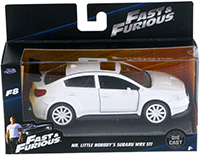 Show product details for Jada Toys Fast & Furious - Mr. Little Nobody's Subaru WRX STI  F8 "The Fate of the Furious" Movie (1/32 scale diecast model car, White) 98305